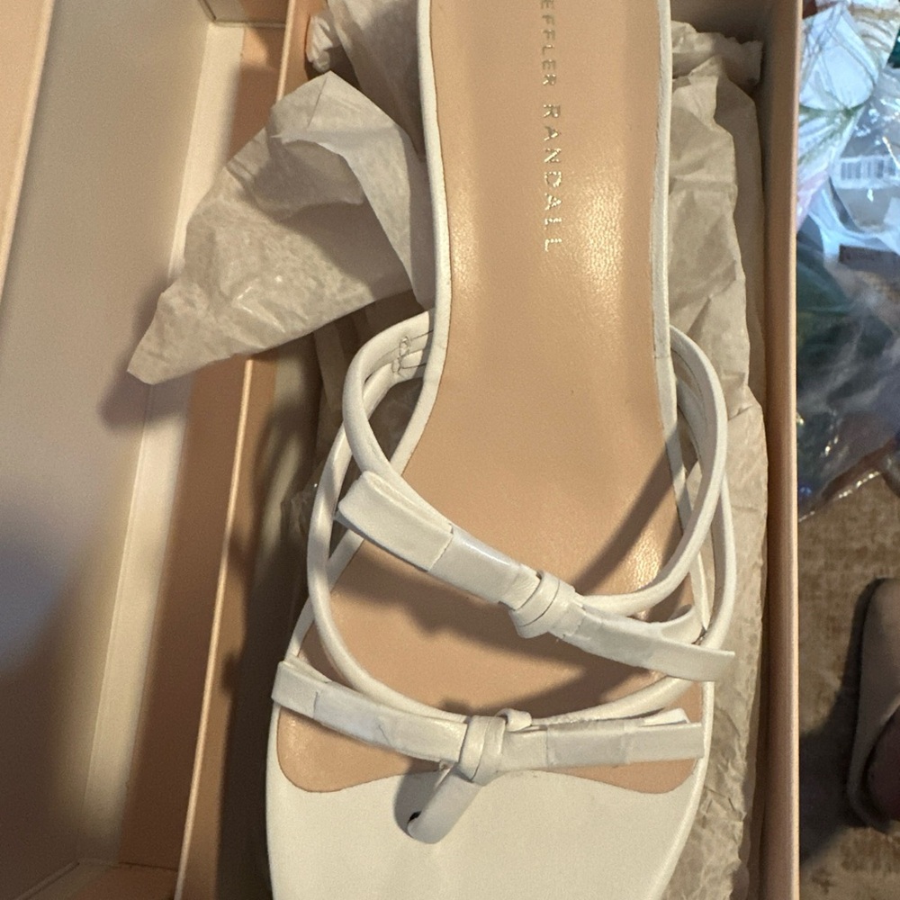 Loeffler Randall Elegant White Strappy Sandals